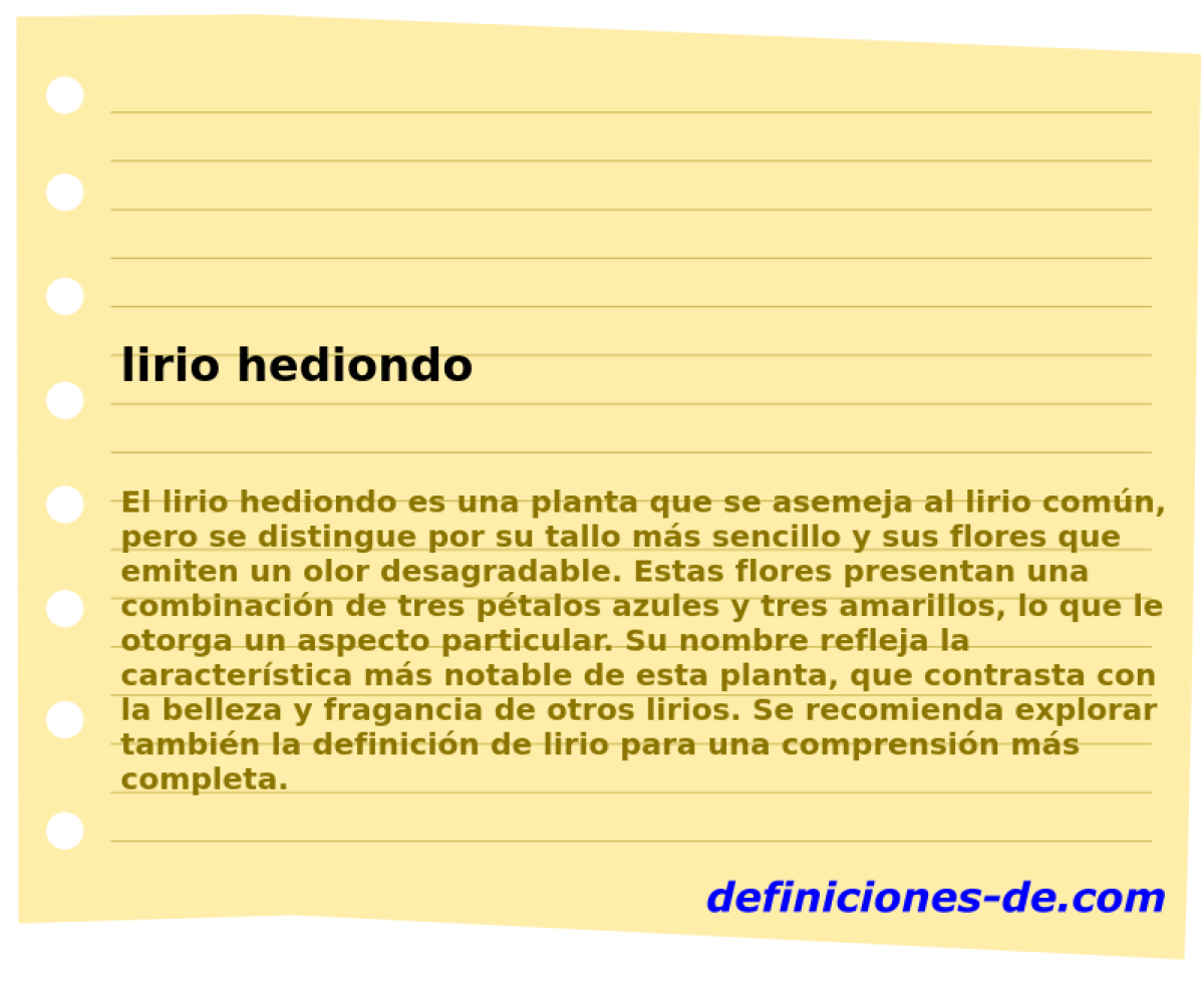 lirio hediondo 