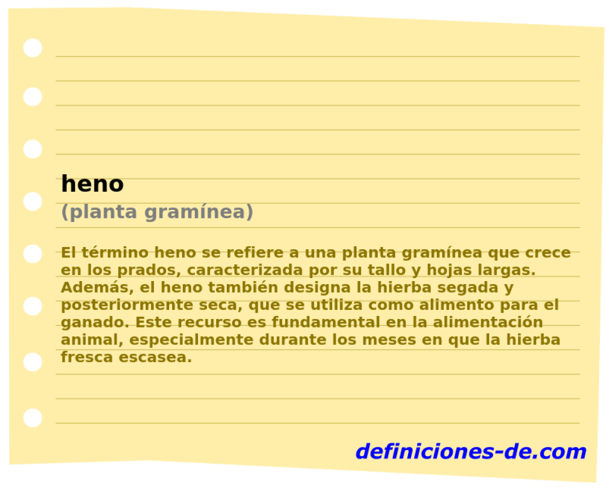 heno (planta gramnea)