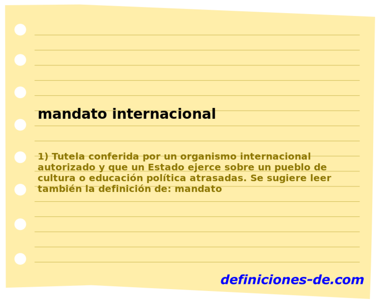 mandato internacional 