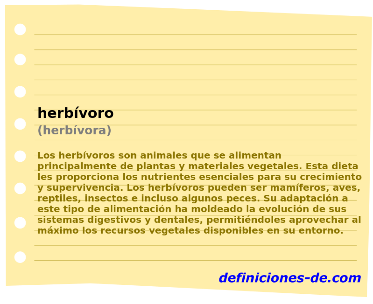 herbvoro (herbvora)