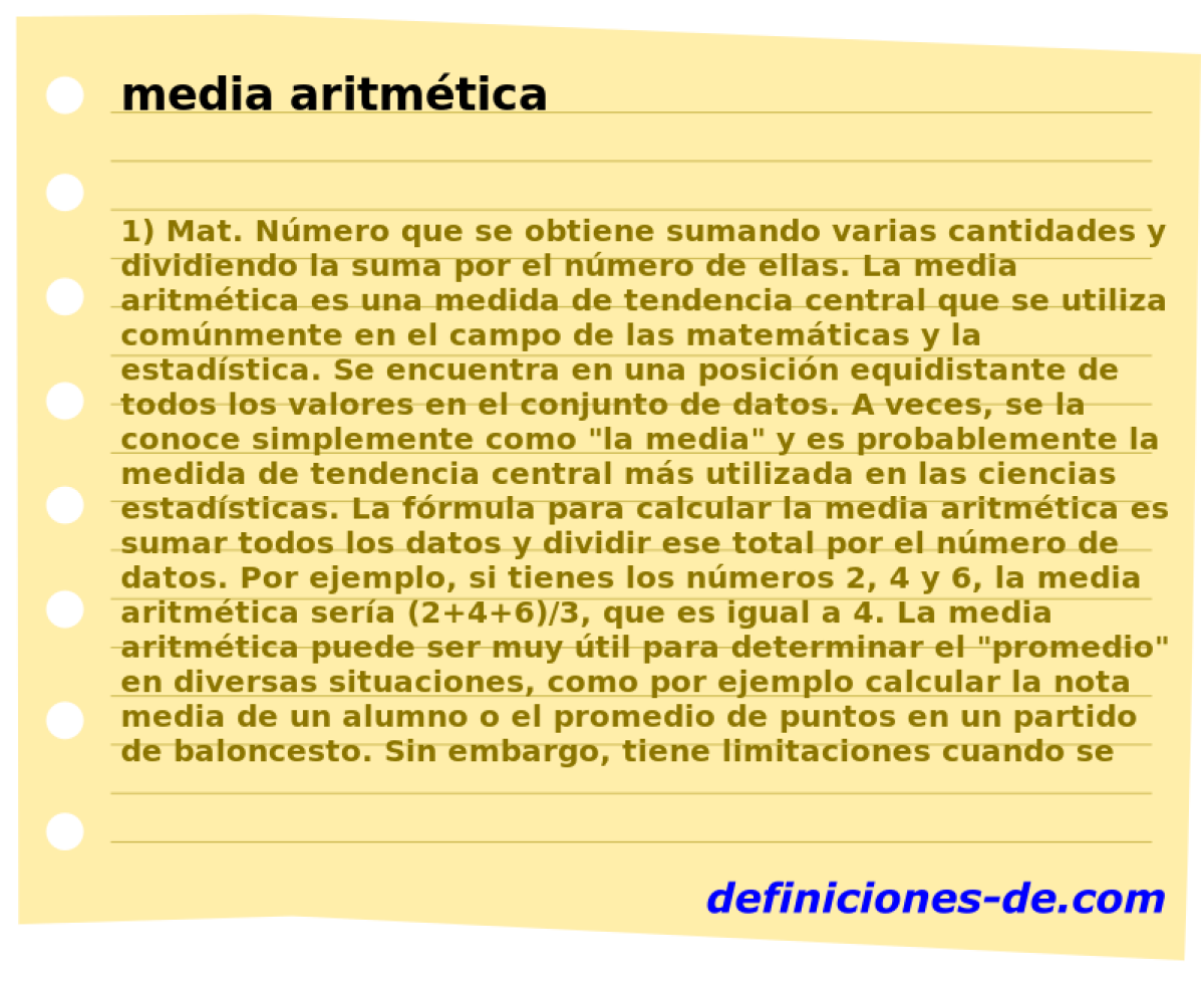 media aritmtica 