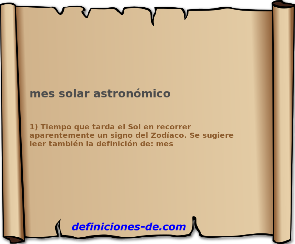 mes solar astronmico 