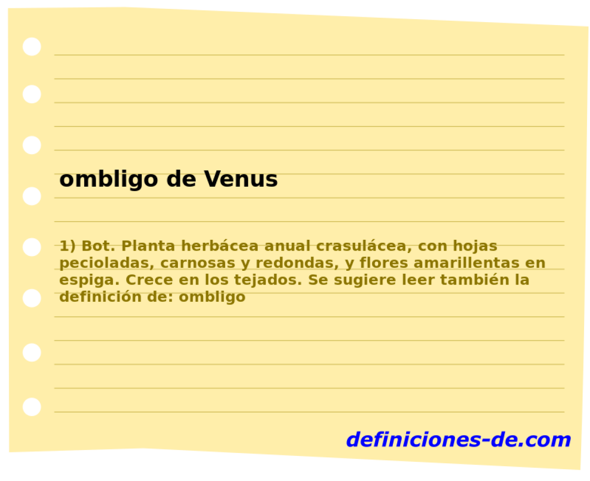 ombligo de Venus 