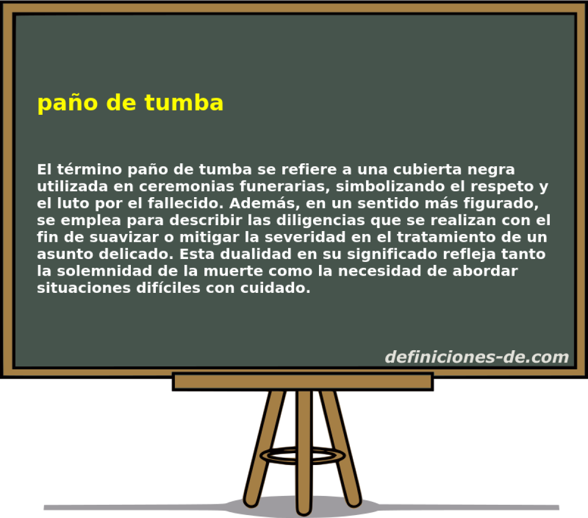 Significado de «paño de tumba»