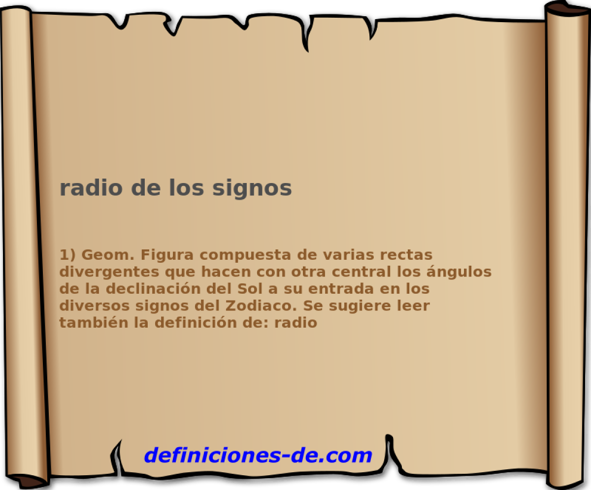 radio de los signos 