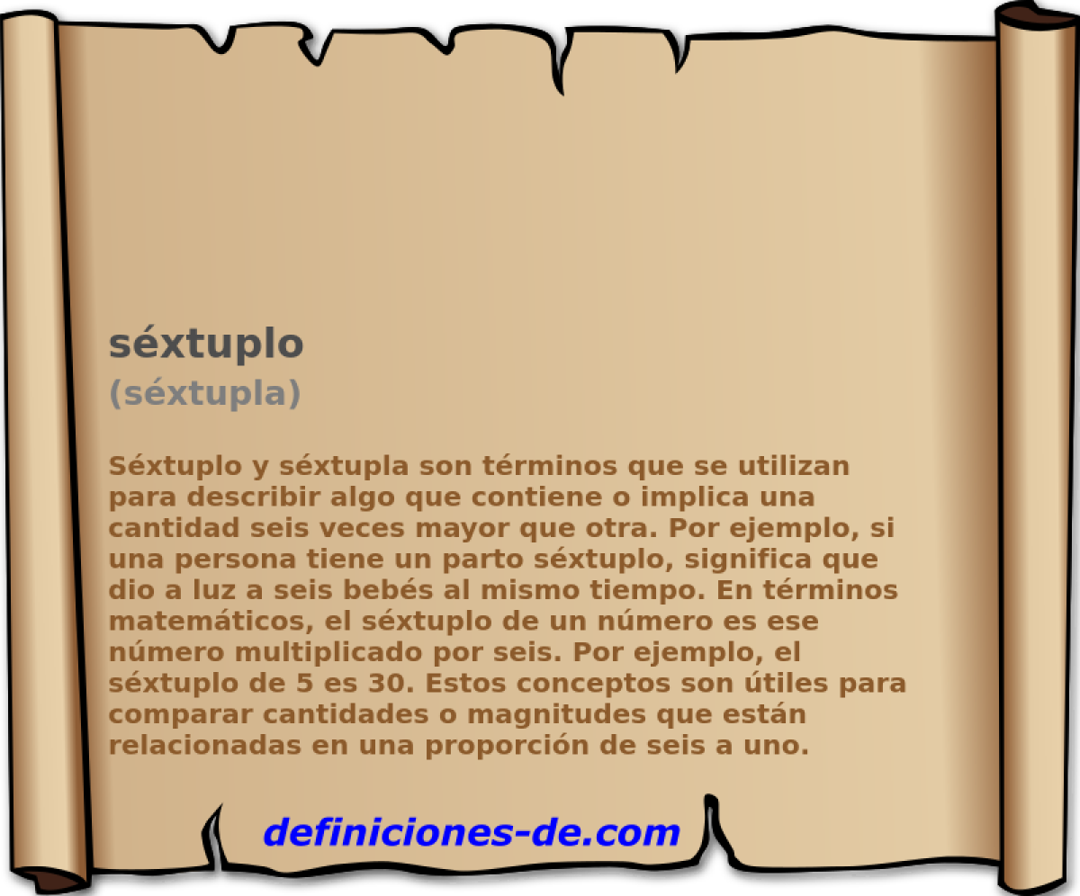 sxtuplo (sxtupla)