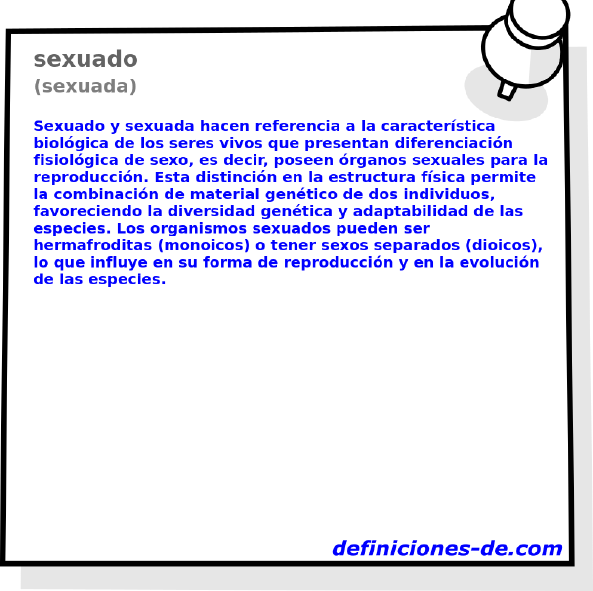 sexuado (sexuada)