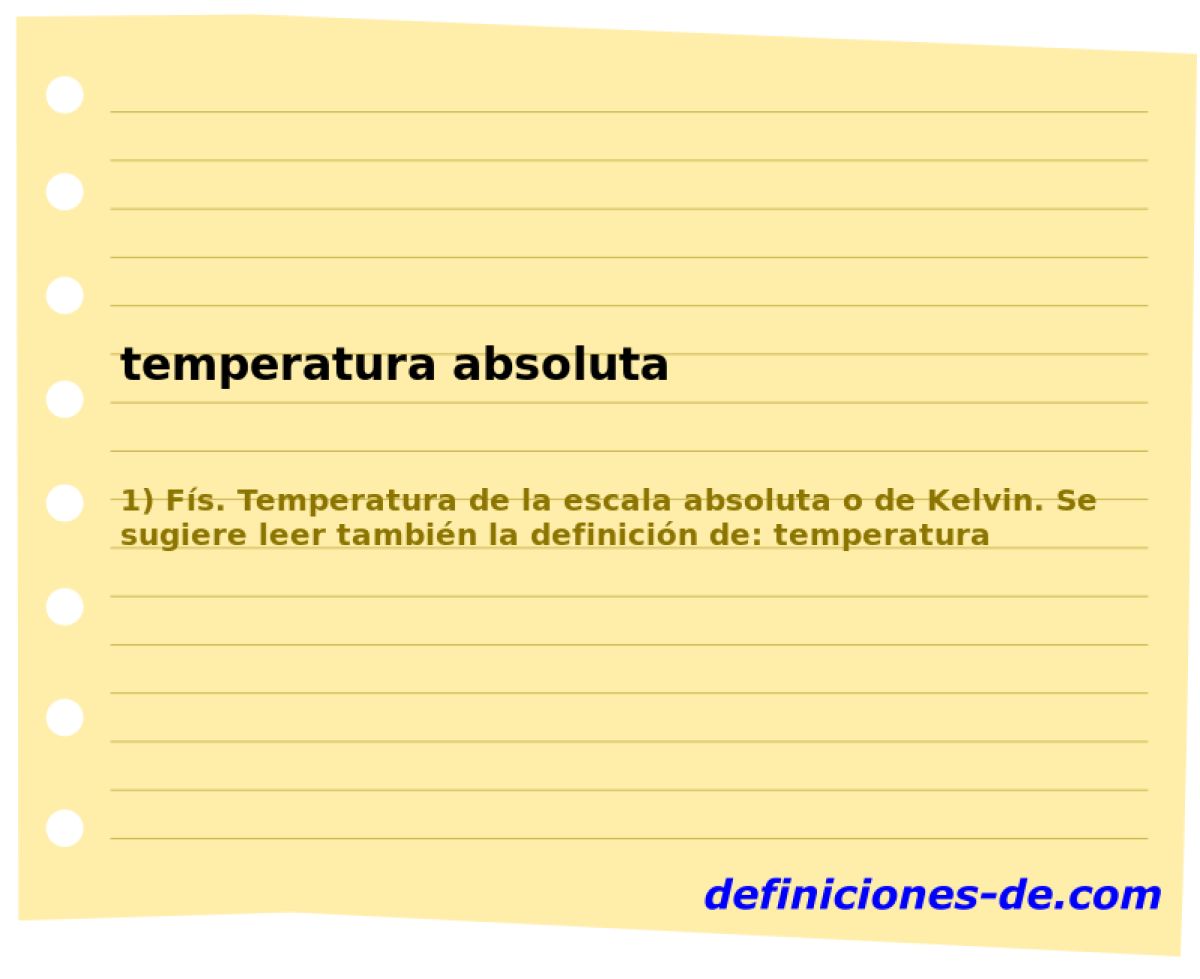 temperatura absoluta 