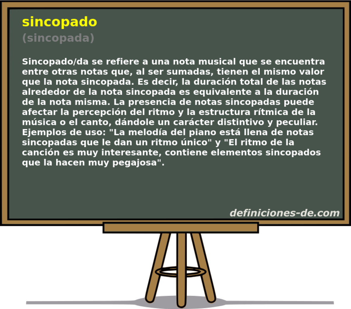 sincopado (sincopada)