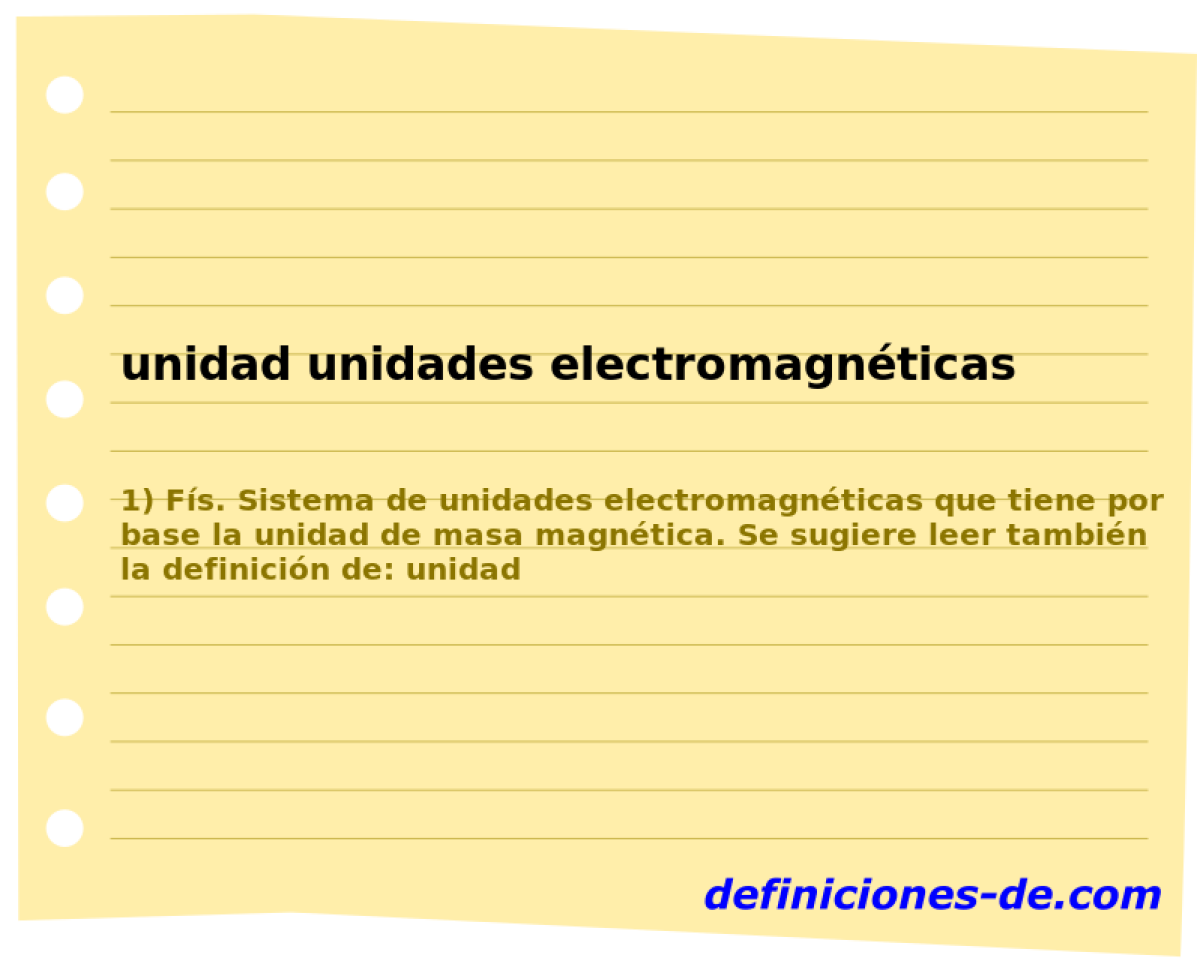 unidad unidades electromagnticas 