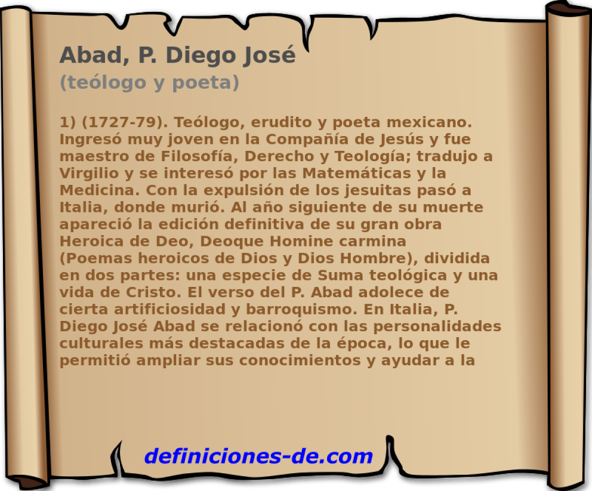 Abad, P. Diego Jos (telogo y poeta)