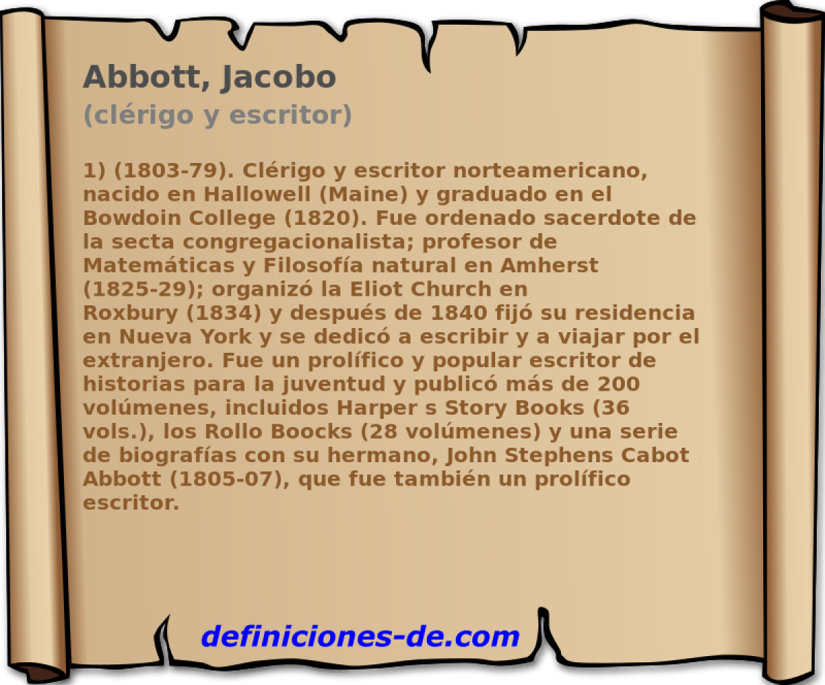 Abbott, Jacobo (clrigo y escritor)