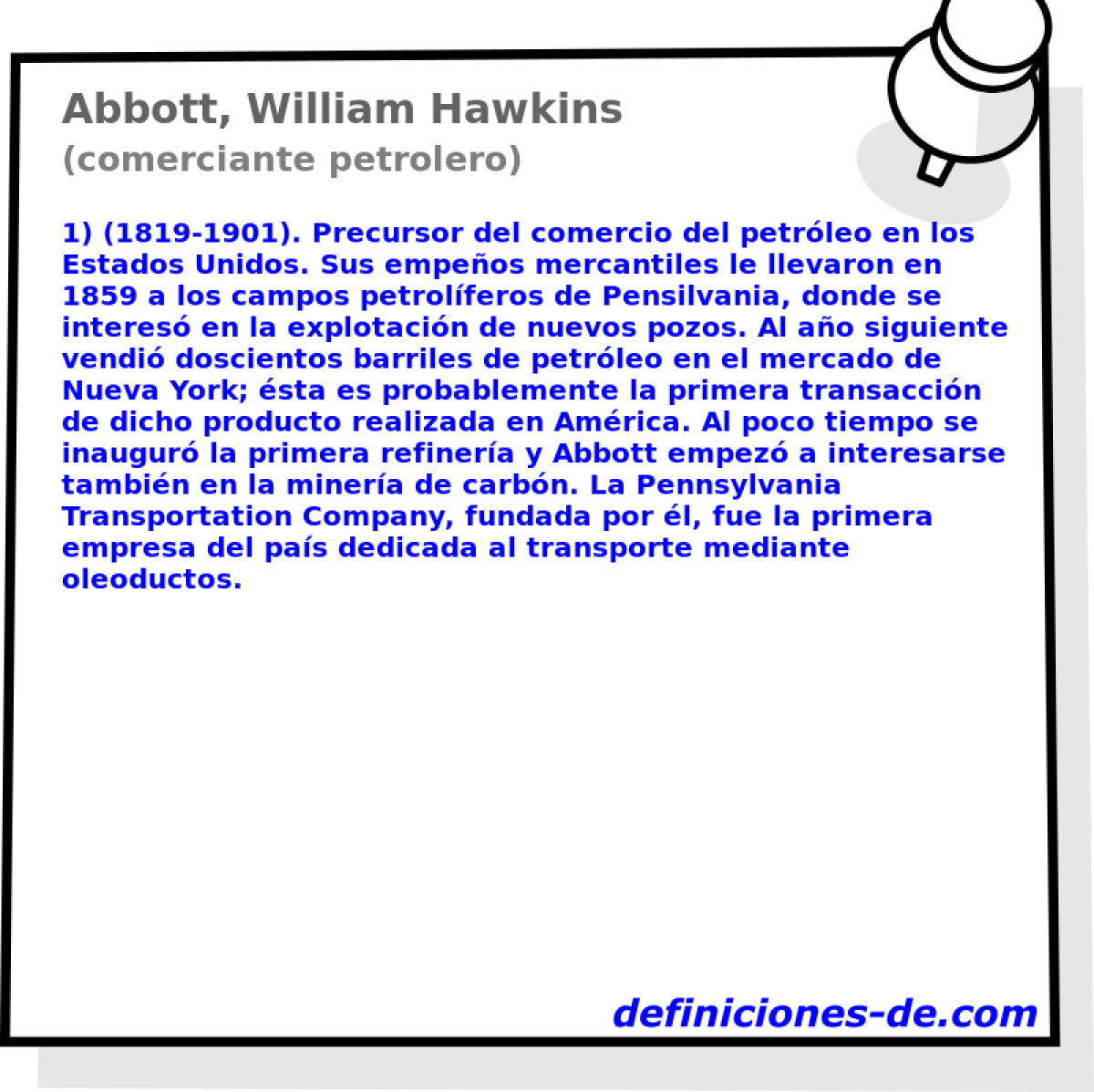 Abbott, William Hawkins (comerciante petrolero)