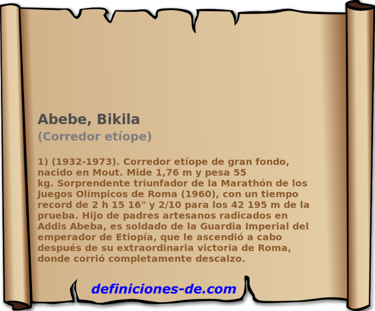 Abebe, Bikila (Corredor etope)