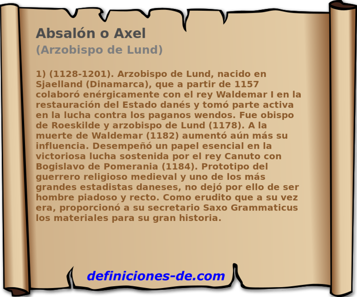 Absaln o Axel (Arzobispo de Lund)