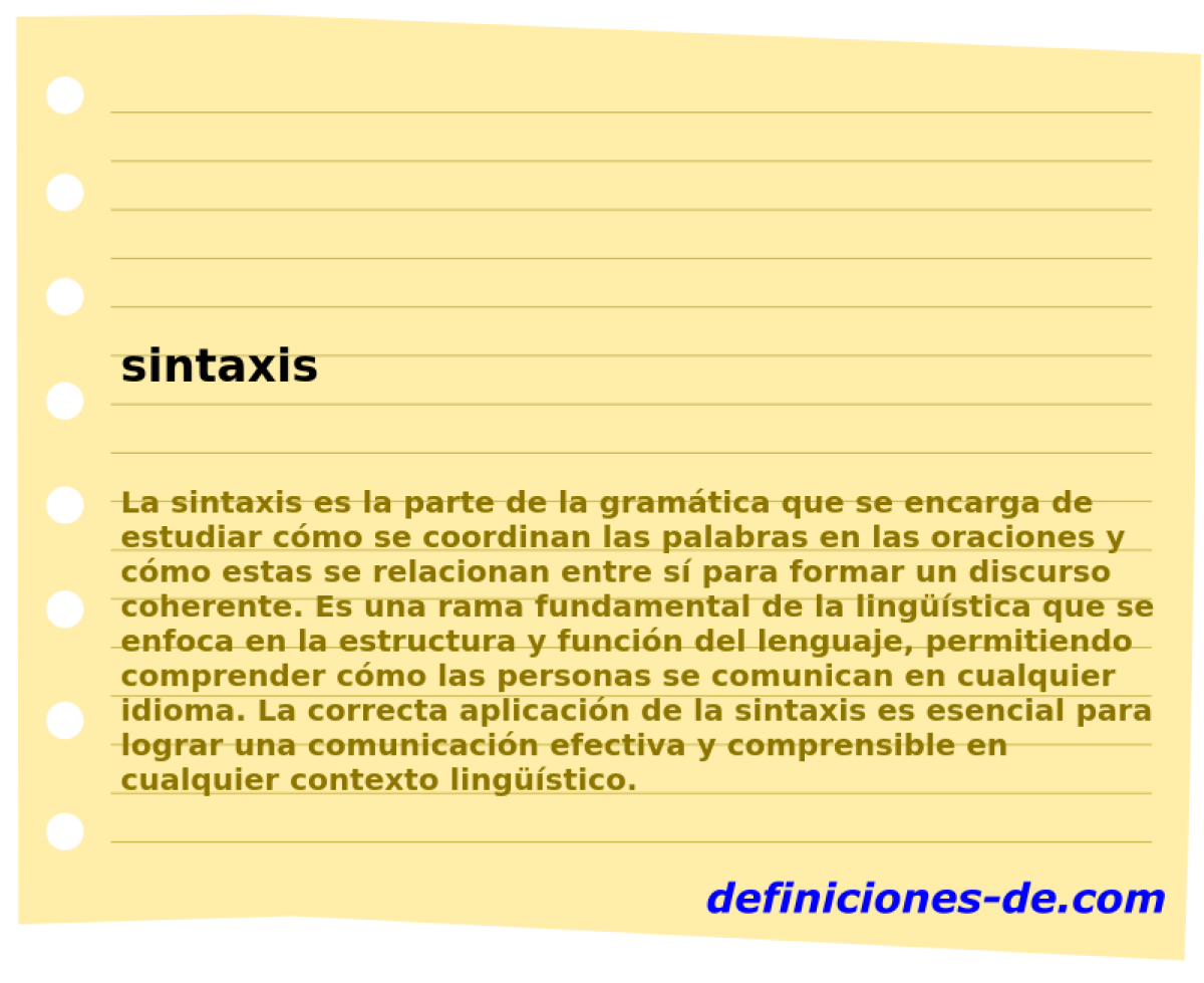 sintaxis 