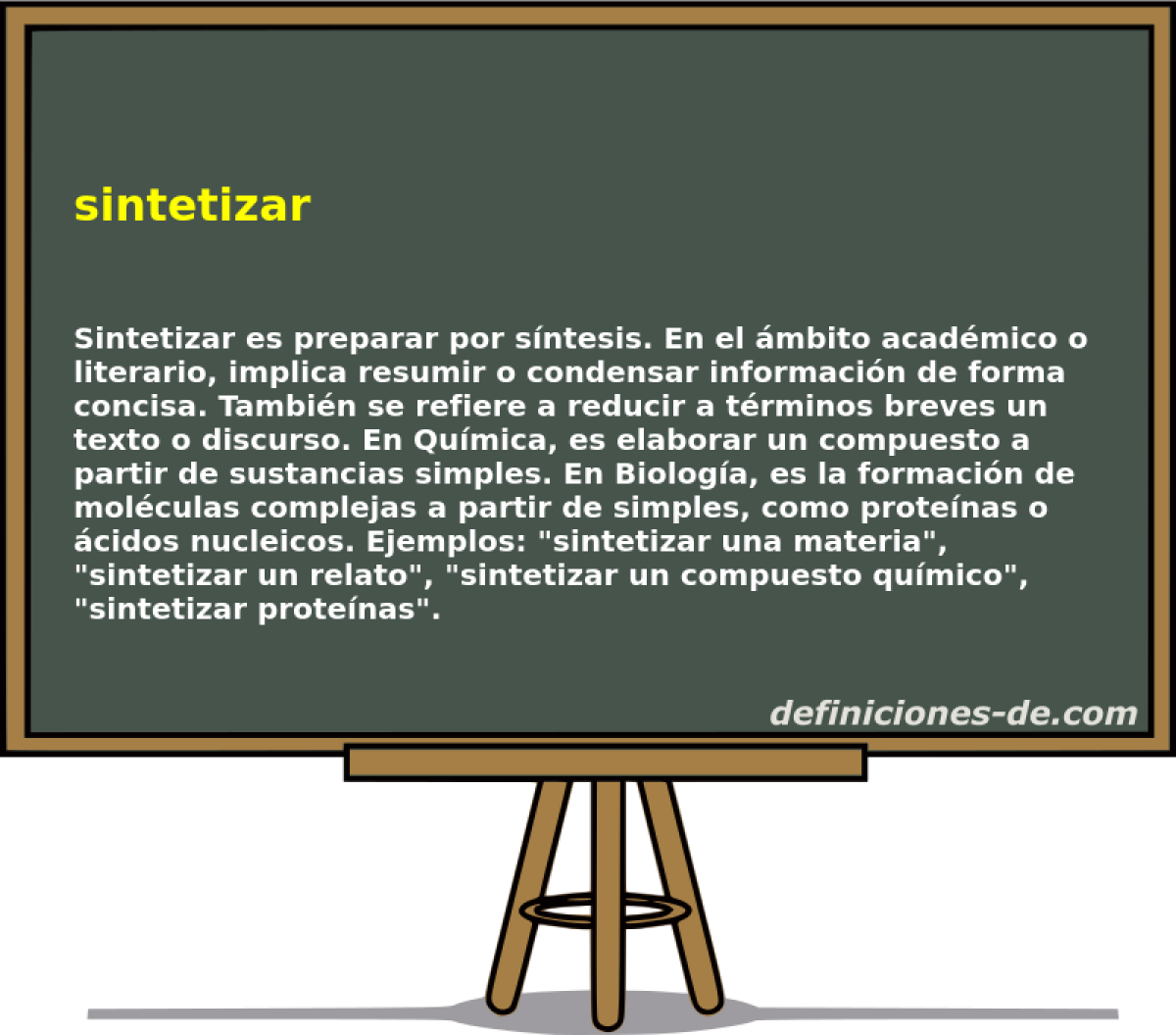 sintetizar 