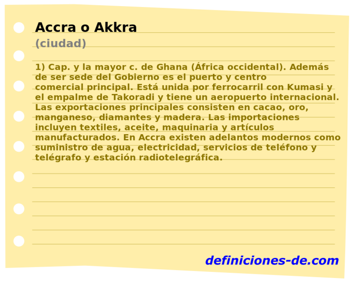 Accra o Akkra (ciudad)