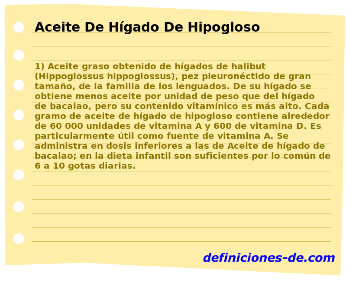Aceite De Hgado De Hipogloso 