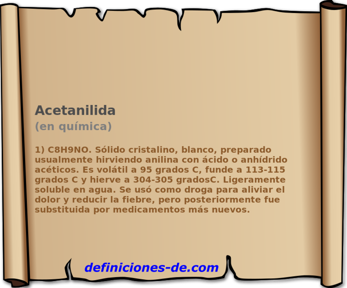 Acetanilida (en qumica)