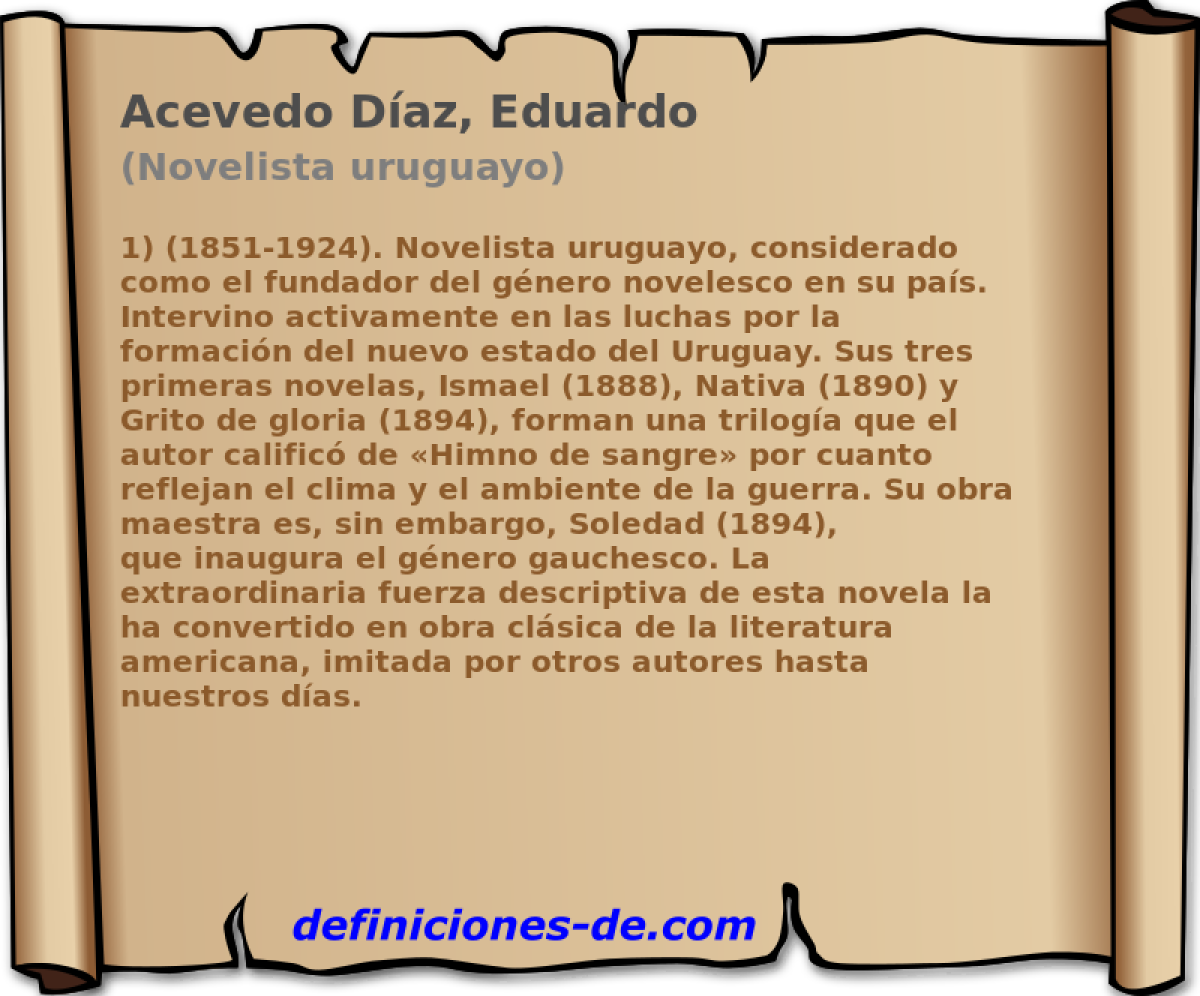 Acevedo Daz, Eduardo (Novelista uruguayo)