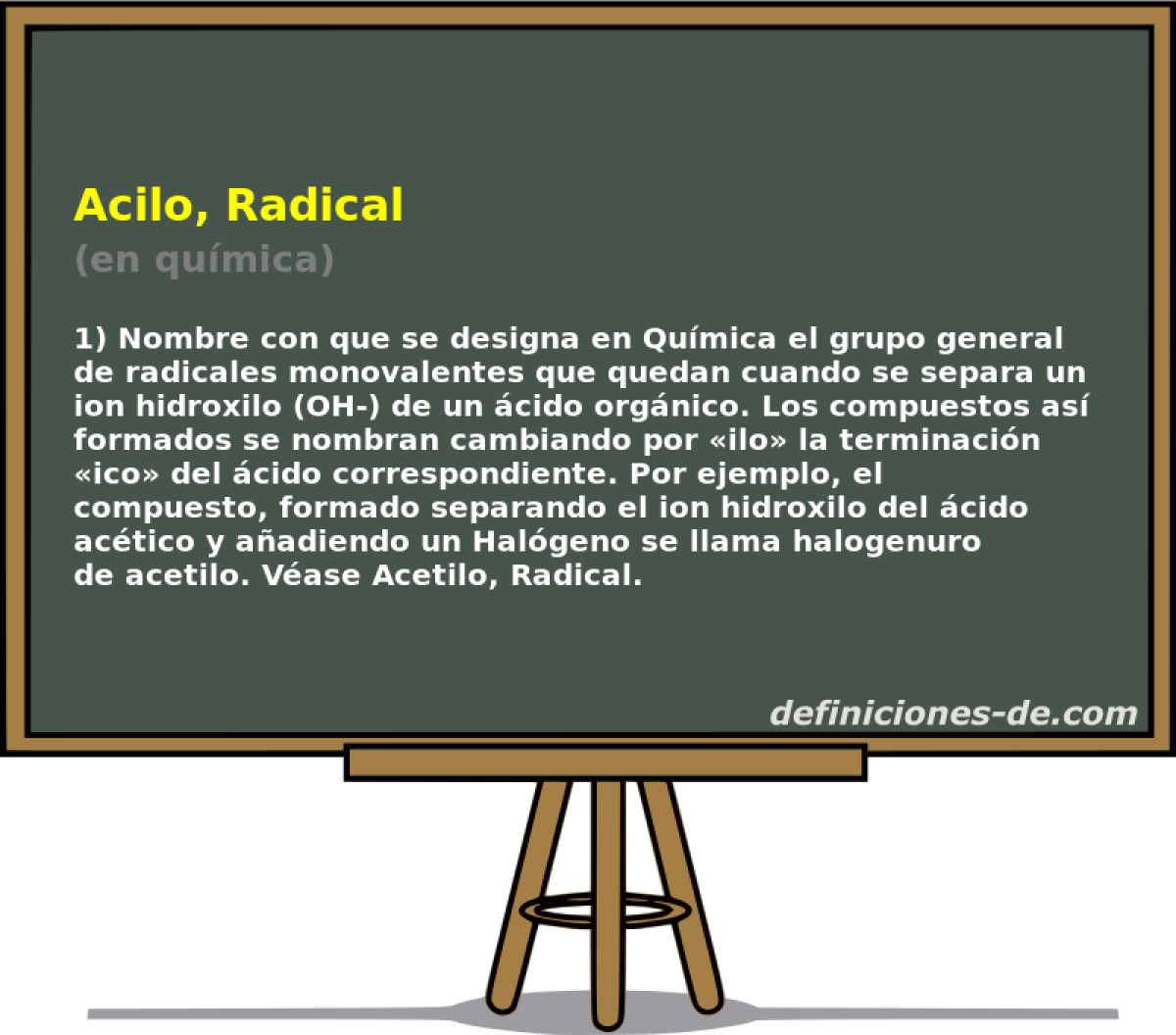 Acilo, Radical (en qumica)