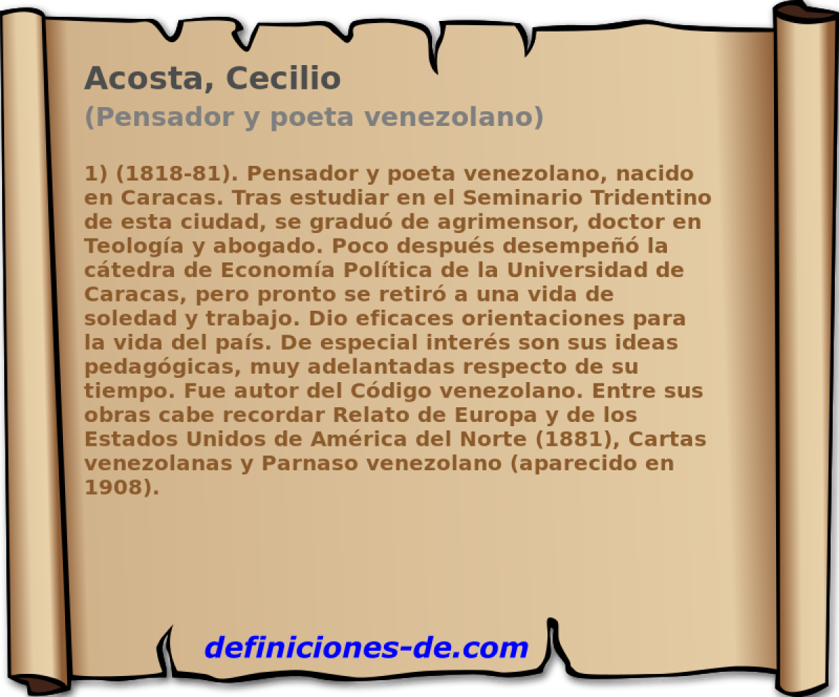 Acosta, Cecilio (Pensador y poeta venezolano)
