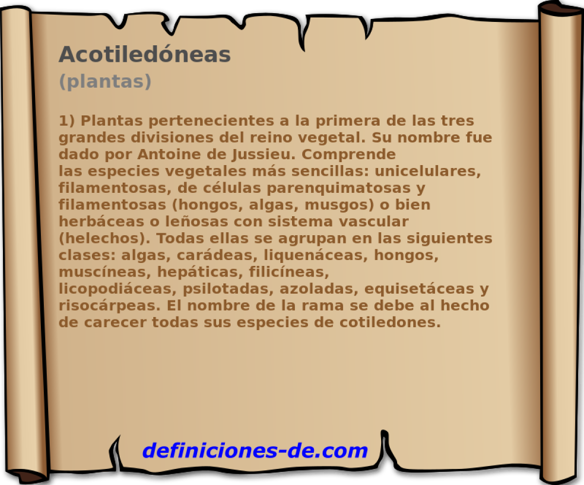 Acotiledneas (plantas)