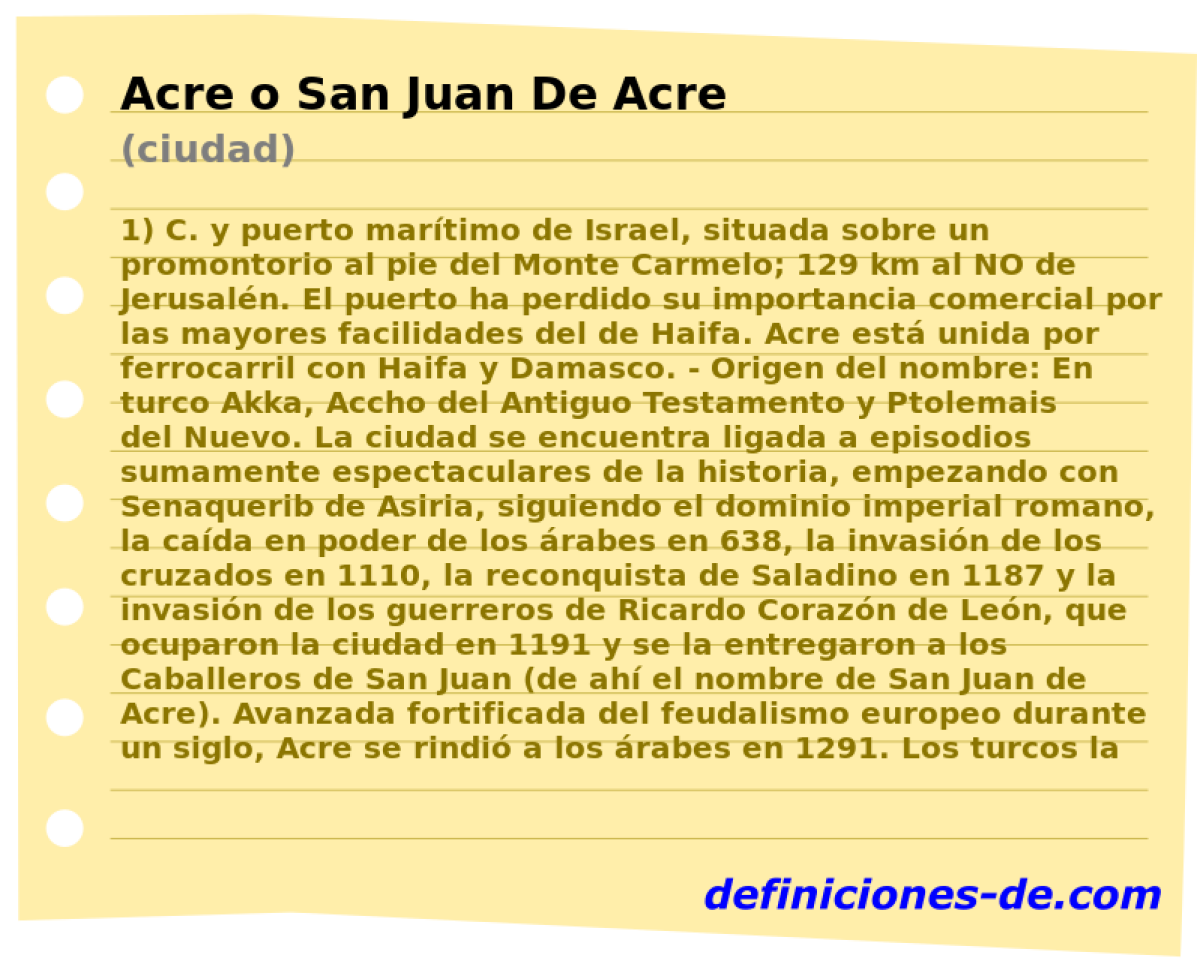 Acre o San Juan De Acre (ciudad)