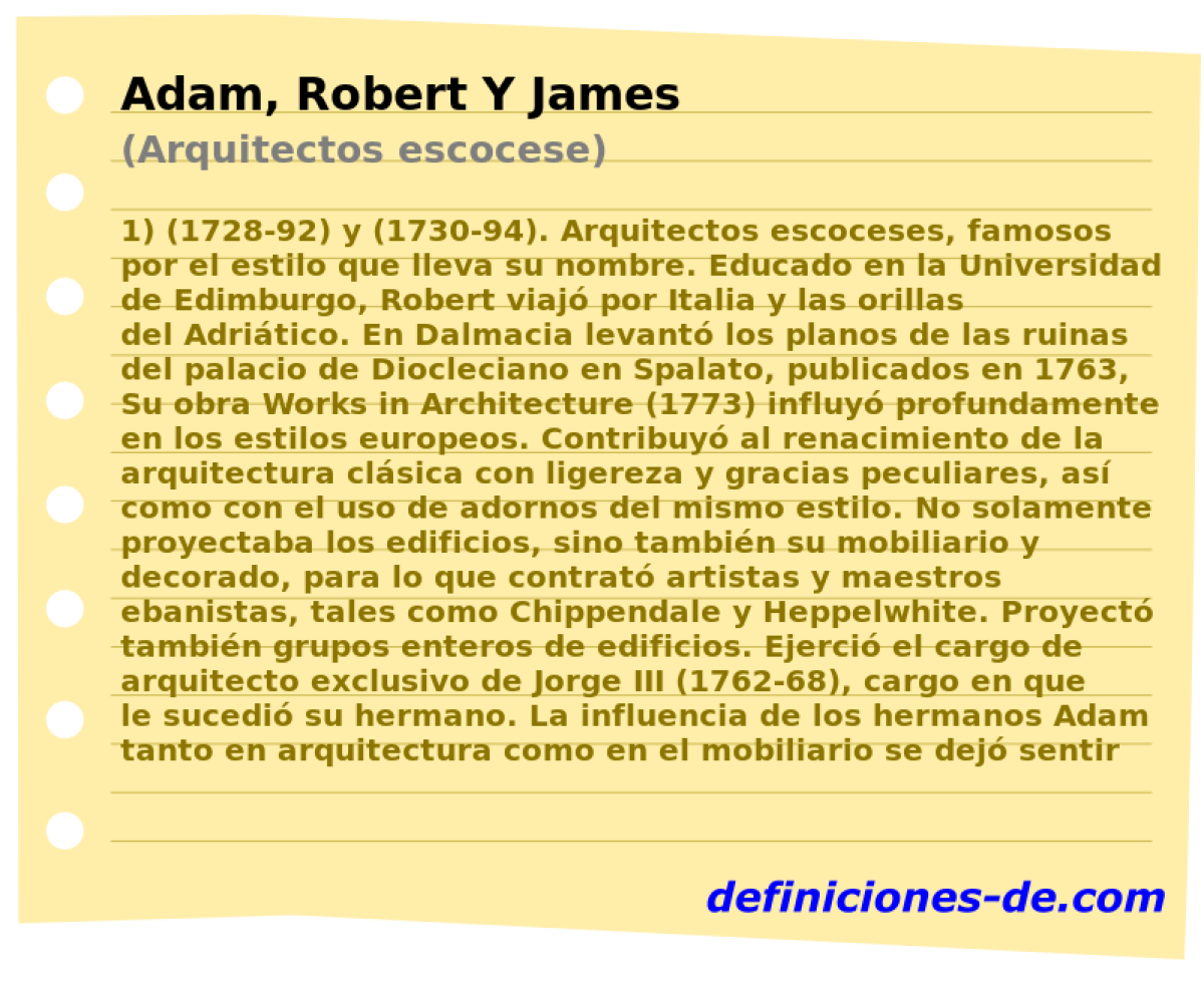 Adam, Robert Y James (Arquitectos escocese)