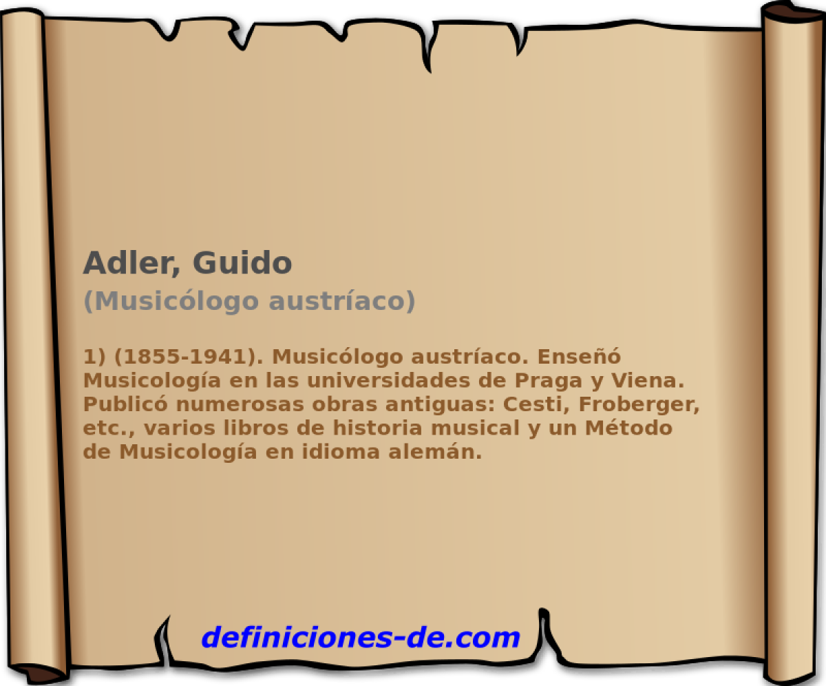 Adler, Guido (Musiclogo austraco)