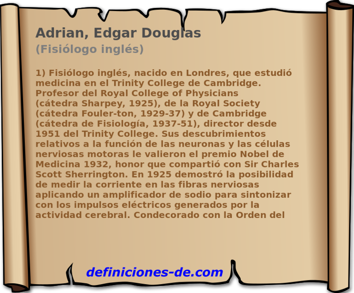 Adrian, Edgar Douglas (Fisilogo ingls)