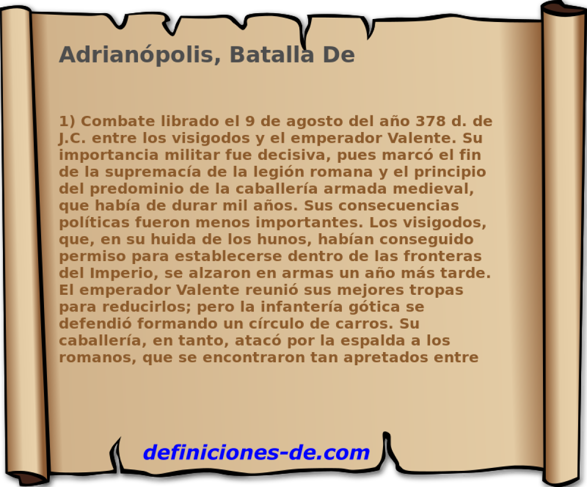 Adrianpolis, Batalla De 