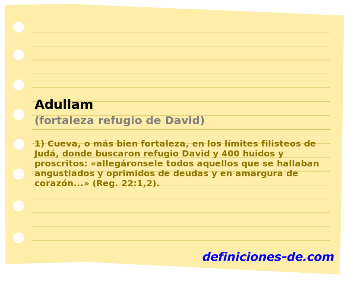 Adullam (fortaleza refugio de David)
