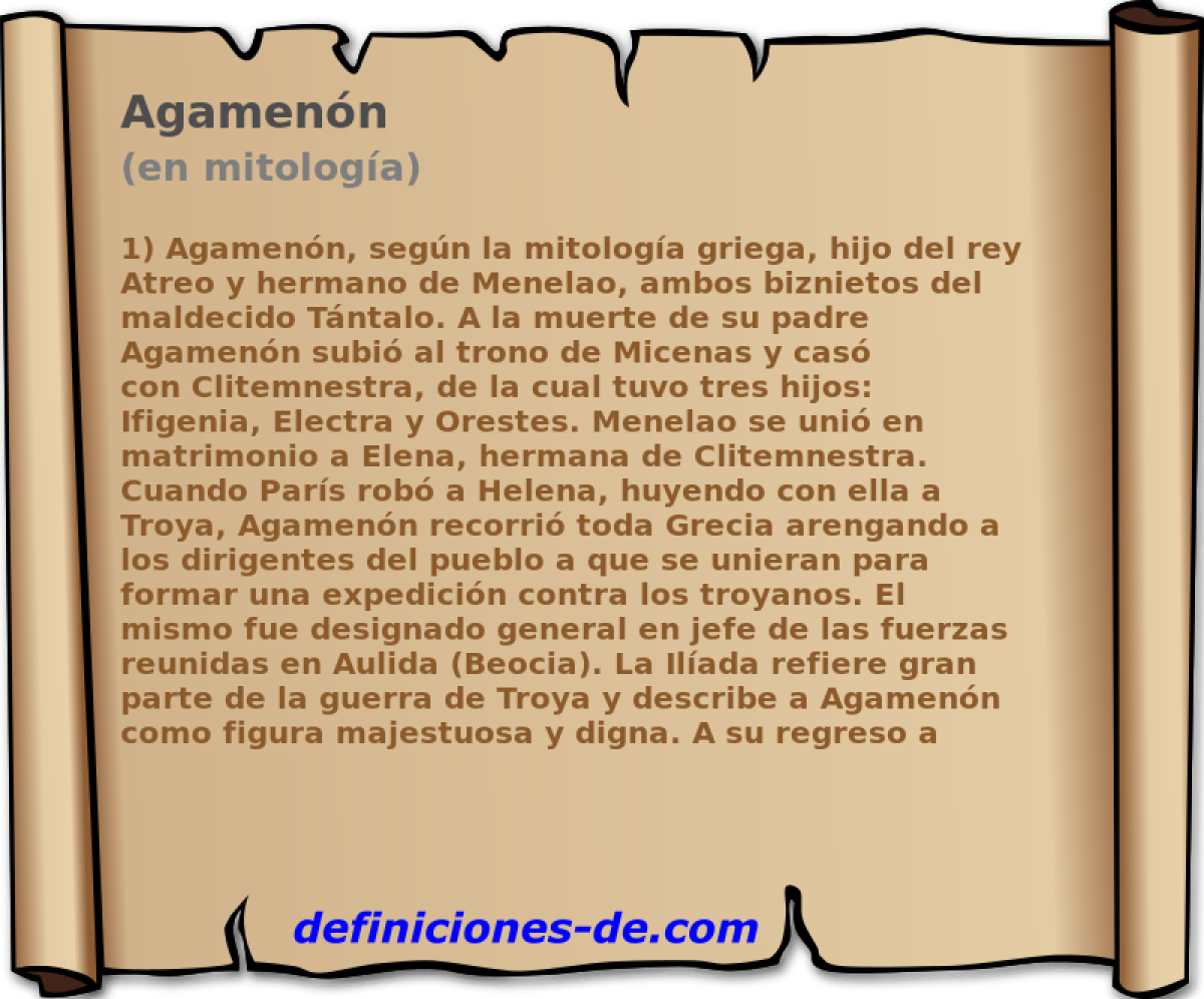 Agamenn (en mitologa)