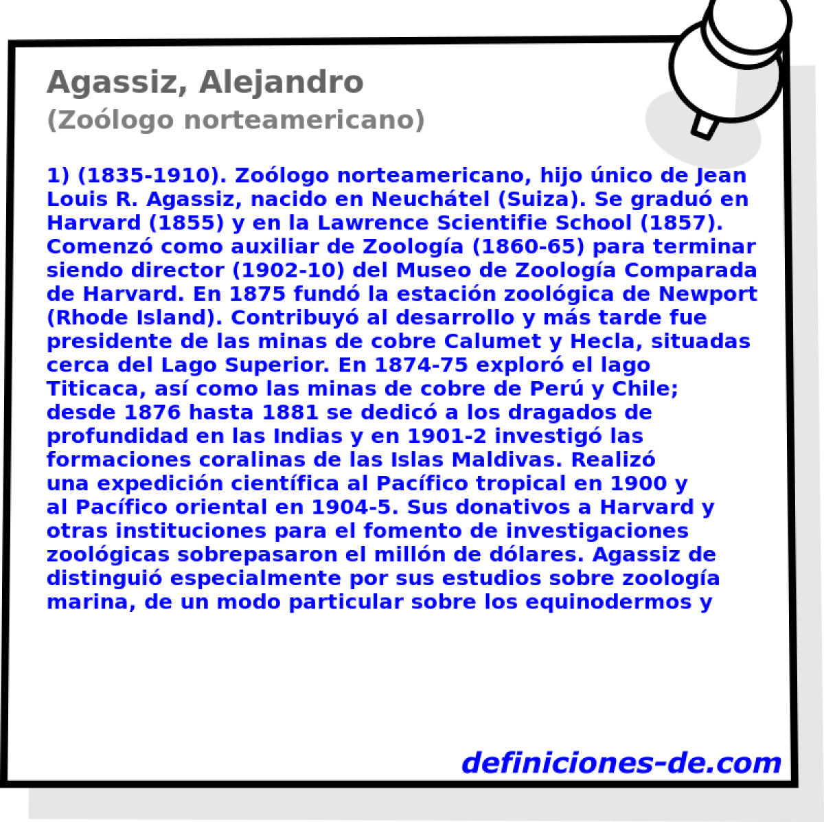 Agassiz, Alejandro (Zologo norteamericano)