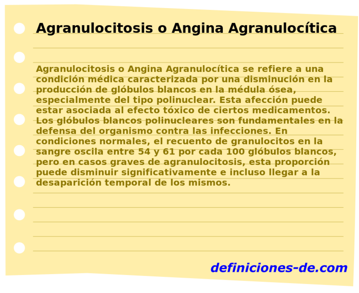 Agranulocitosis o Angina Agranuloctica 
