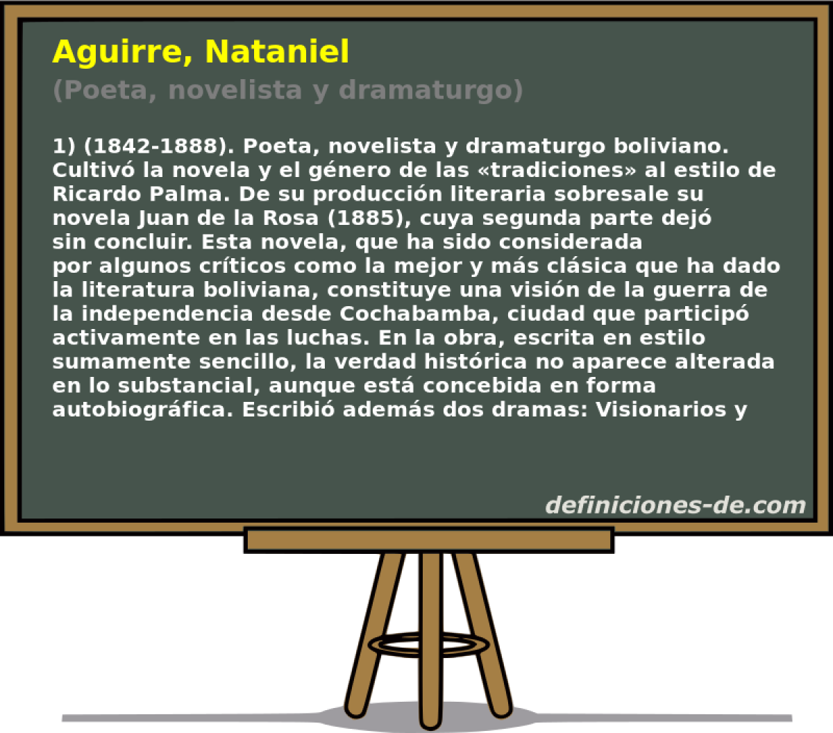 Aguirre, Nataniel (Poeta, novelista y dramaturgo)