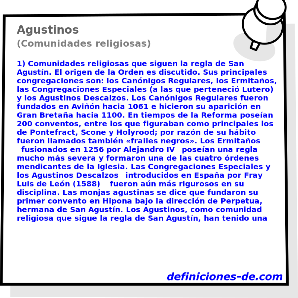 Agustinos (Comunidades religiosas)