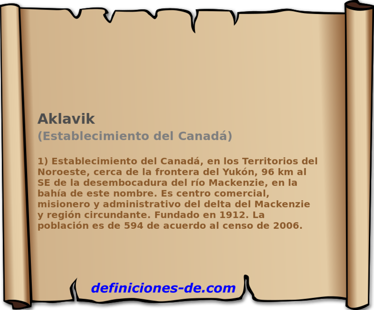 Aklavik (Establecimiento del Canad)
