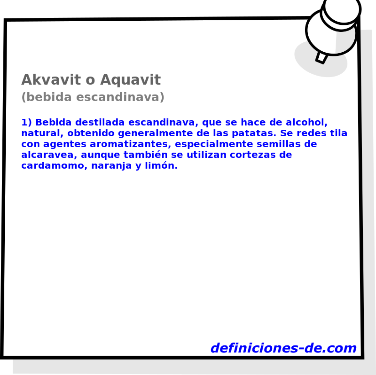 Akvavit o Aquavit (bebida escandinava)