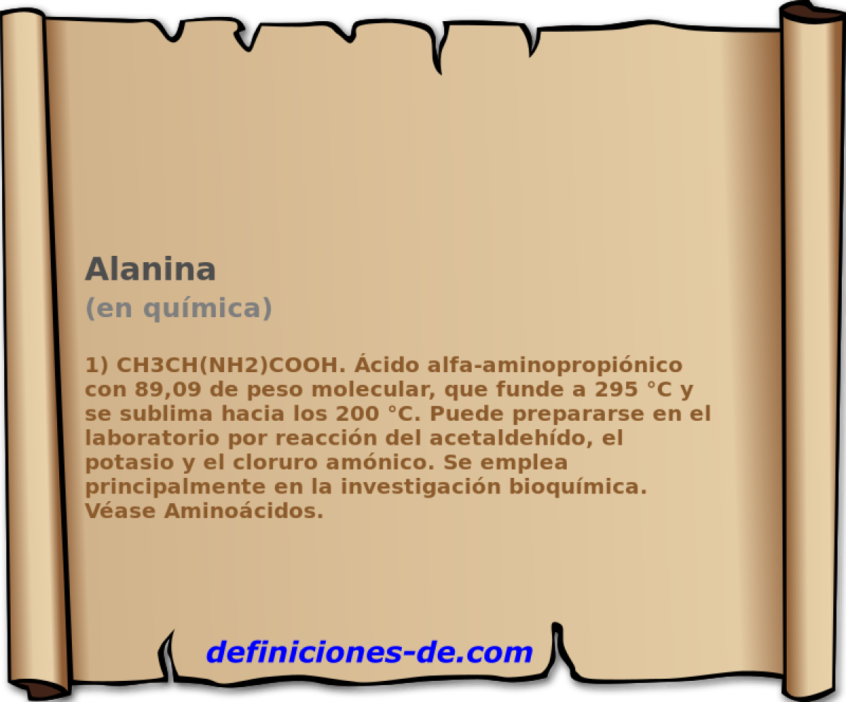 Alanina (en qumica)