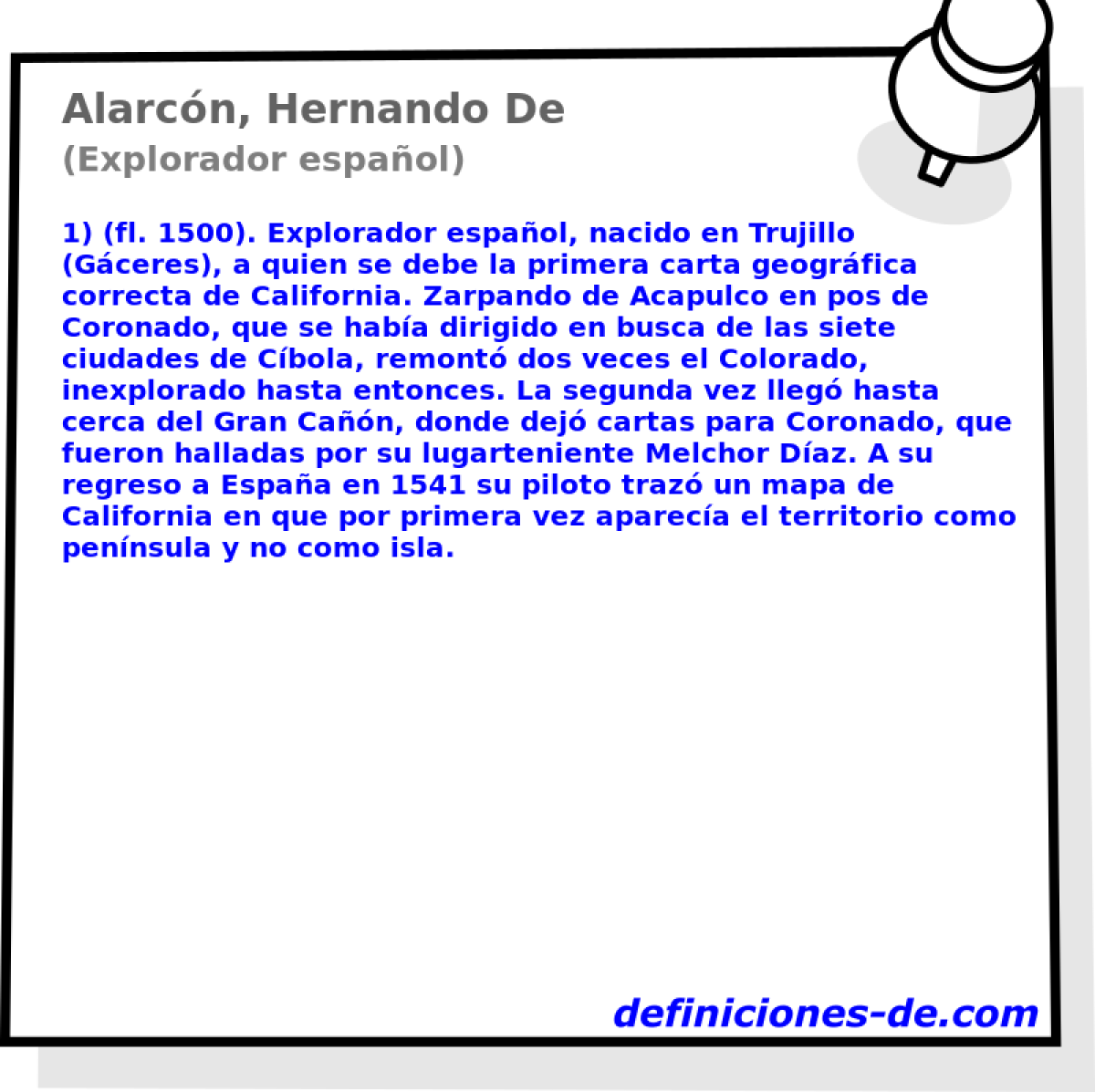 Alarcn, Hernando De (Explorador espaol)