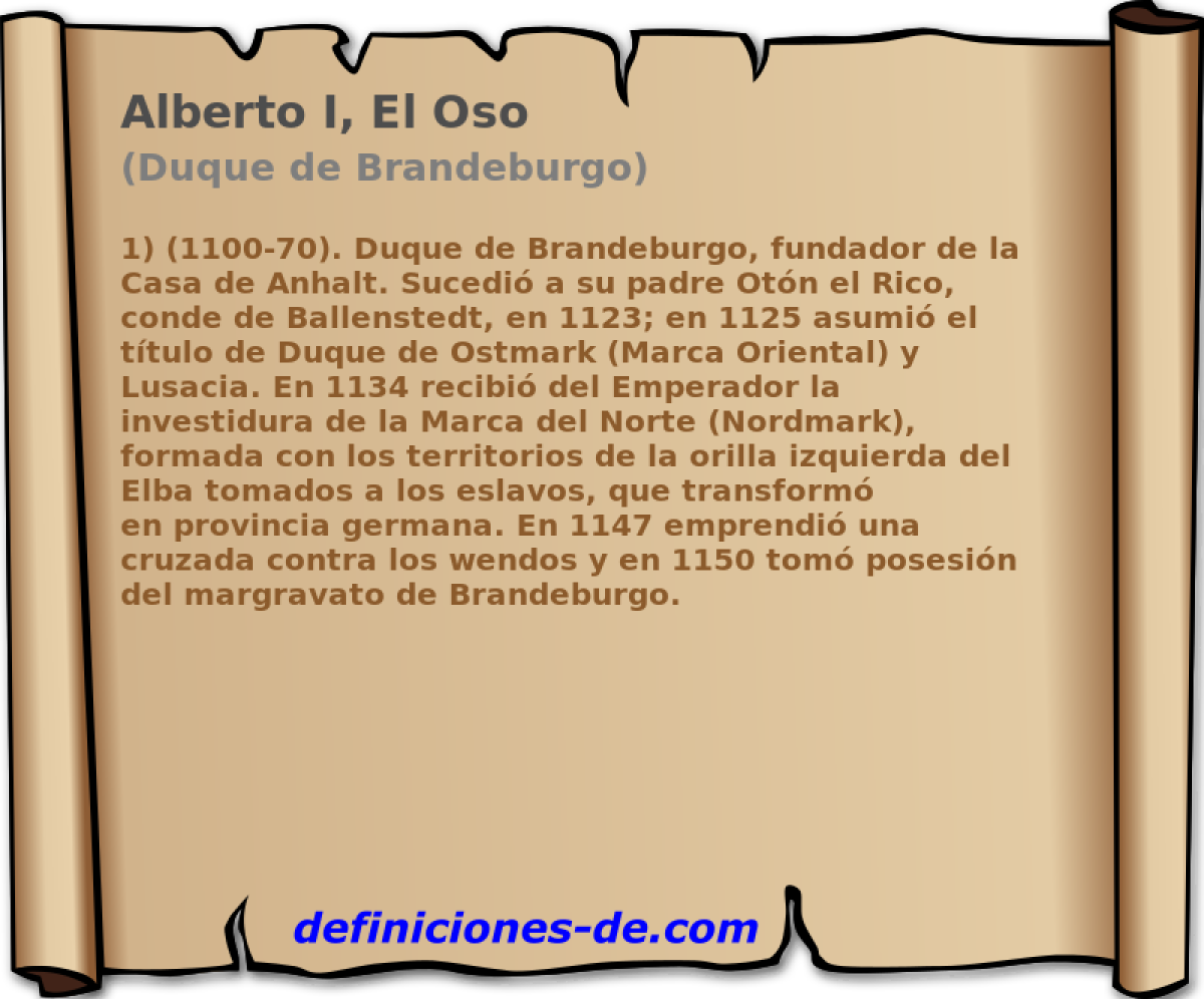 Alberto I, El Oso (Duque de Brandeburgo)