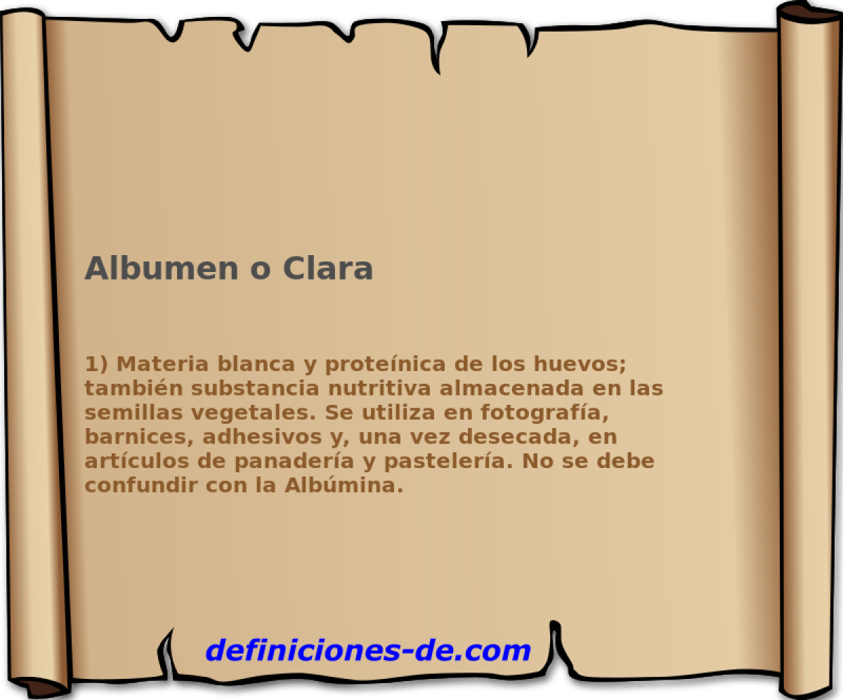 Albumen o Clara 
