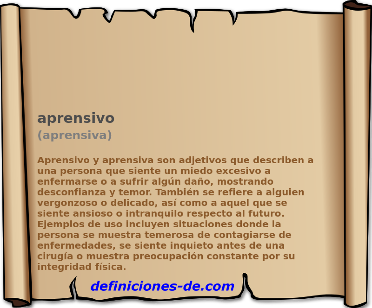 aprensivo (aprensiva)