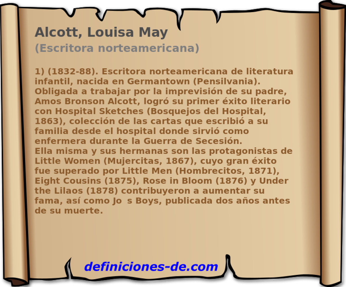 Alcott, Louisa May (Escritora norteamericana)