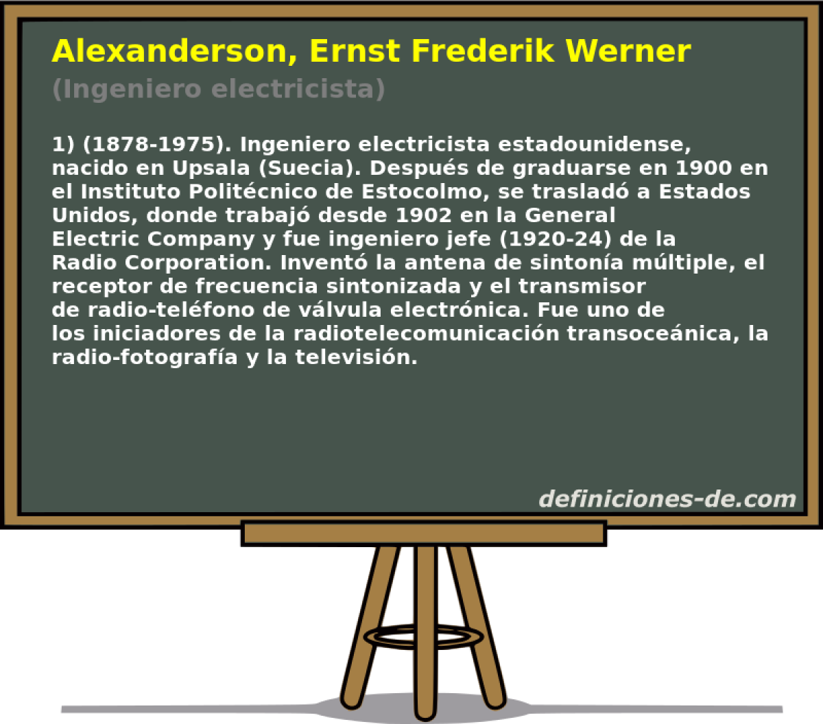 Alexanderson, Ernst Frederik Werner (Ingeniero electricista)