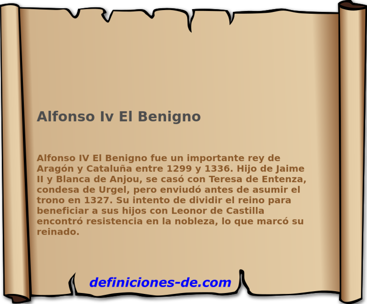 Alfonso Iv El Benigno 