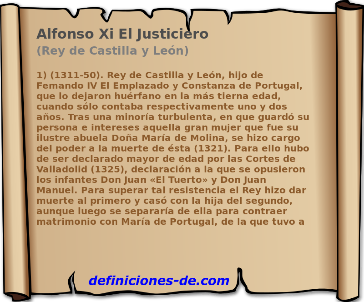 Alfonso Xi El Justiciero (Rey de Castilla y Len)